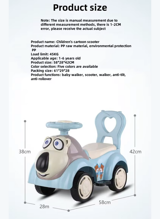 Baby Ride-On Car for Kids | Push Car with Music & Fun Design (Ages 1–3)