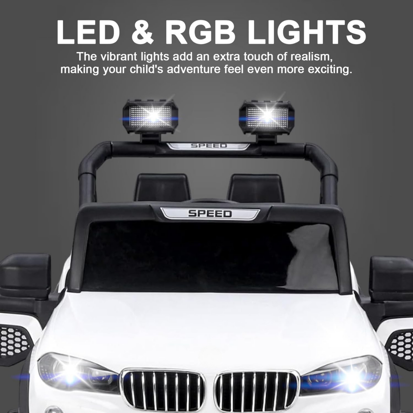X6 Kids Ride-On Jeep Car | Battery Operated, LED Lights & Music