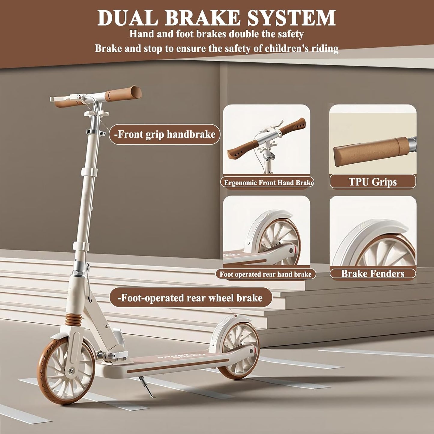 Foldable Kick Scooter for Kids & Teens | Lightweight, Durable, and Fun for Outdoor Rides | Pink