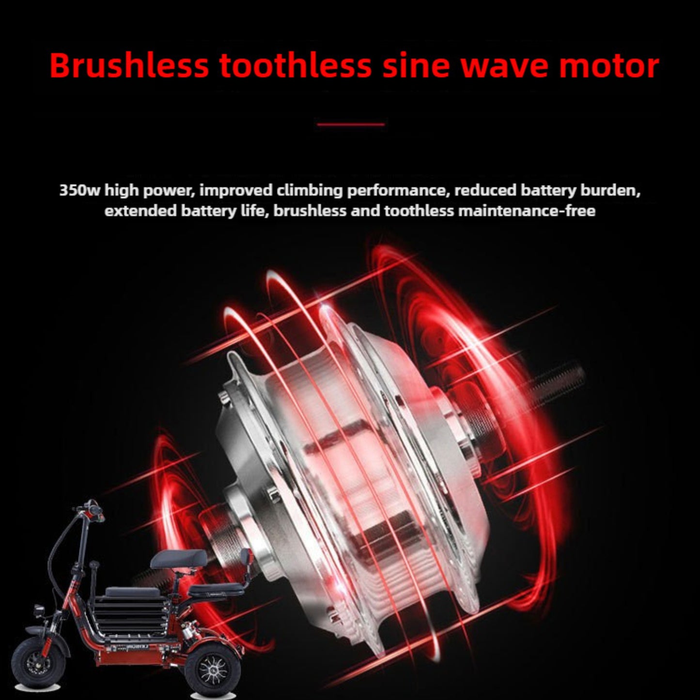 XR 3-Wheel Electric Scooter | 48V Battery | 40 KM/H | Long Range | 1 Year Motor Warranty