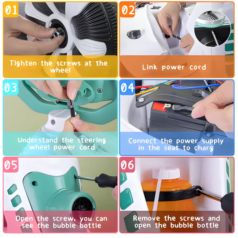 ’6V Dual Motor Kids Ride-On Car with Bubble Maker Music & LED Lights – Push & Ride Electric Vehicle Green’