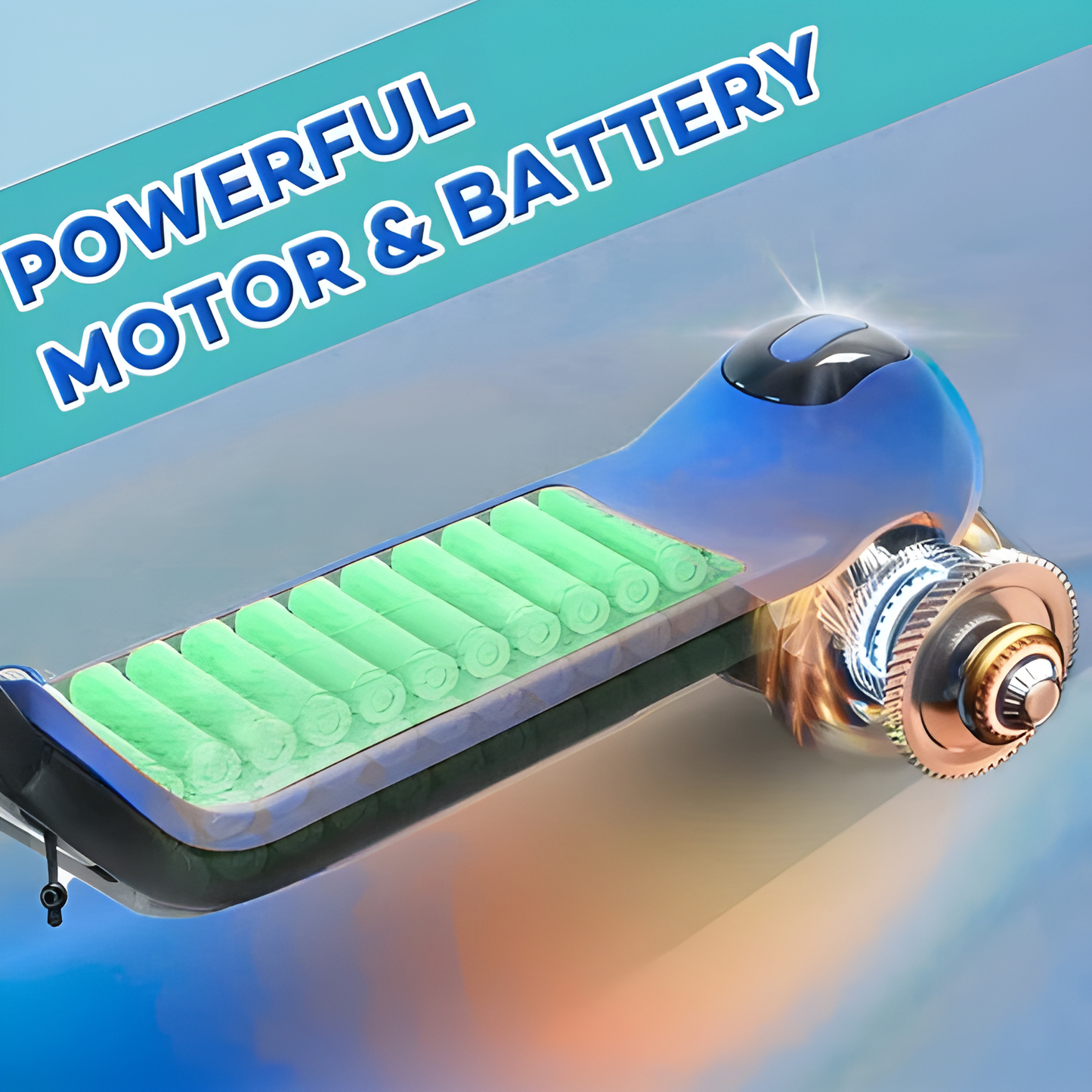 Kids Electric Scooter with LED Display & Bluetooth | 3 Speed Modes, Fun Ride for Kids & Teens | Blue