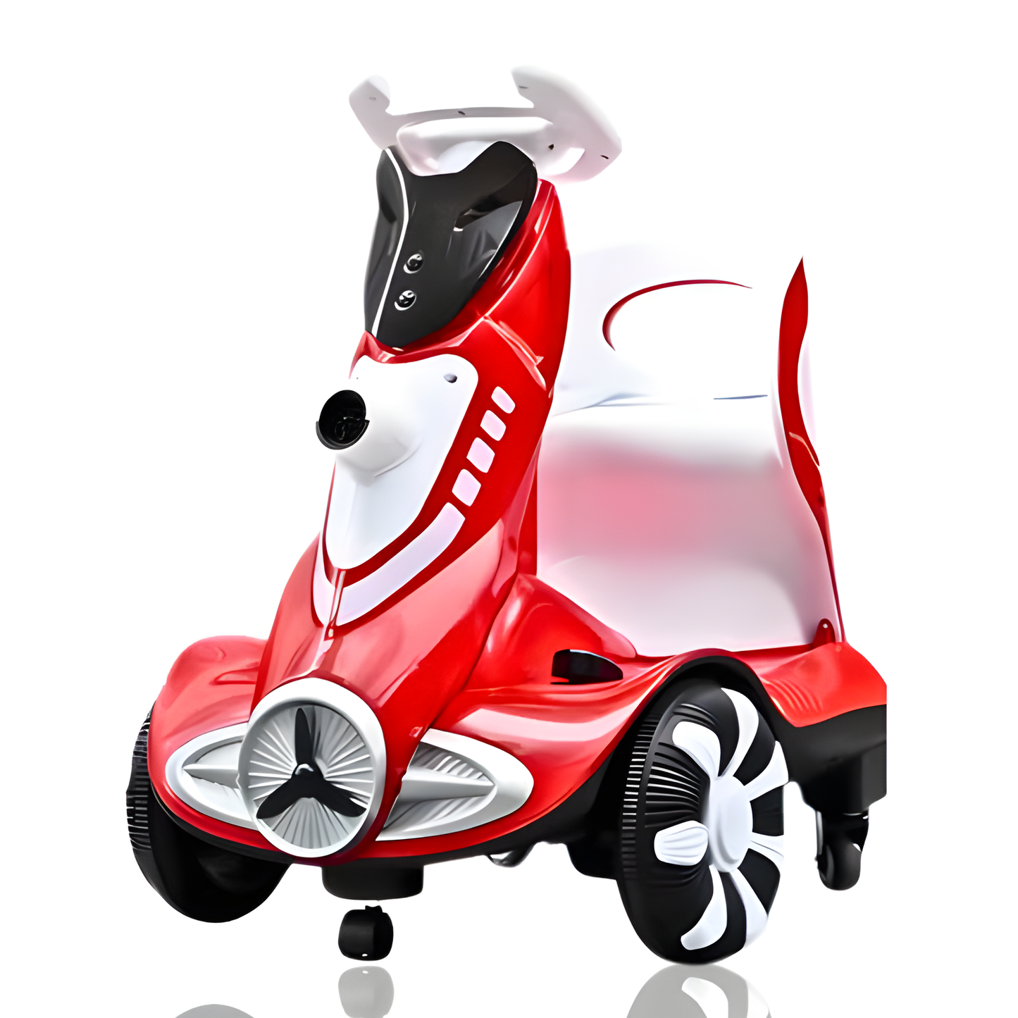 6V Dual Motor Kids Ride-On Car with Bubble Maker, Music & LED Lights – Push & Ride Electric Vehicle, Red
