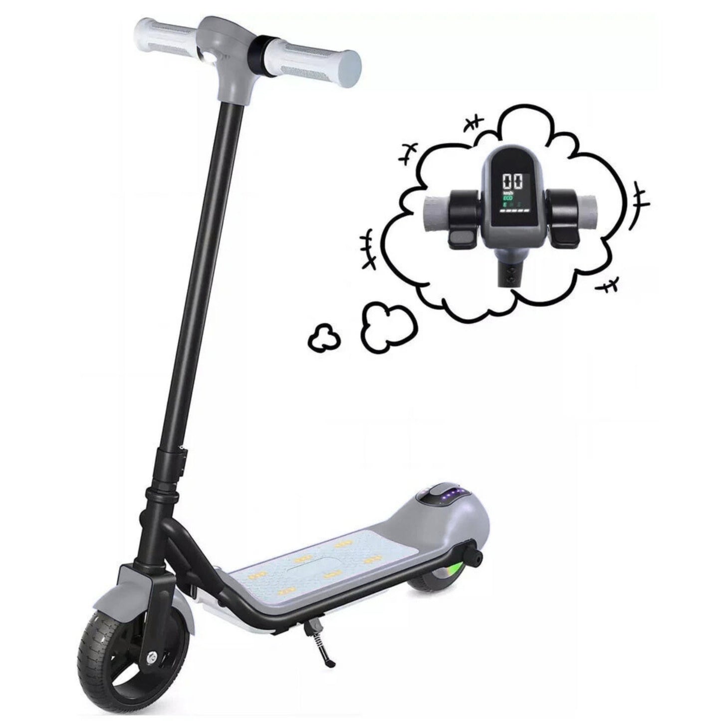 Kids Electric Scooter with LED Display & Bluetooth | 3 Speed Modes, Fun Ride for Kids & Teens | Blue